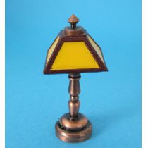 Tischlampe gelb LED Puppenhaus Beleuchtung Miniaturen 1:12