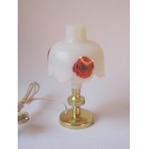 Tischlampe mit  Blumendekordekor  Miniaturlampe für Puppenhaus