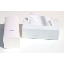 CleanSV® Tischspender II Papierhandtuchspender weiss (incl. 1 Päckchen Falthandtücher ca. 200 St. ) für ca. 12
