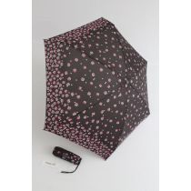 Happy Rain geblümter Regenschirm für Damen ultra mini Millefleurs braun