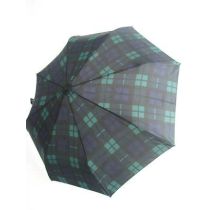 Happy Rain karierter kleiner Regenschirm für die Handtasche schwarz/grün 73959