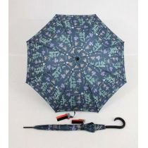 Pierre Cardin blauer Regenschirm Stockschirm für Damen Poesie 03