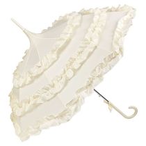 Von Lilienfeld Regenschirm Brautschirm Pagodenschirm mit Rüschen creme Lilly