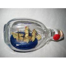 **Flaschenschiff- Buddelschiff- Schiff in Flasche- Santa Maria -L 15 cm