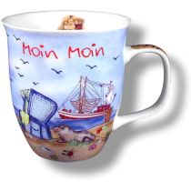Große Tasse, Kaffeepott, Becher- Moin Moin maritim- deutsches Produktdesign