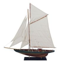 Große Yacht, Segelschiff, Schiffsmodell Segelyacht Holz 83 cm