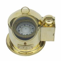 **Großer kardanischer Kompass mit Petroleumbrenner- Licht- Notkompass 20 cm