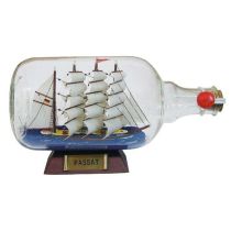 **Großes Flaschenschiff- Buddelschiff- Schiff in Flasche- PASSAT- L 27 cm