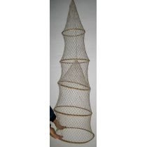 **Schöne Fischreuse mit 4 Bambusringen- naturfarben- 135 cm