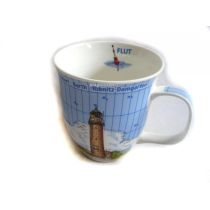 XL- Porzellan- Tasse, Kaffeepott- maritim Fischland Darß- Wustrow, Ahrenshoop, Born a. Darß, Wieck a
