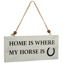 Holzschild Pferd "Home is where my horse is"