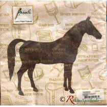Papierserviette Pferd Schattenriss, 20 Stück