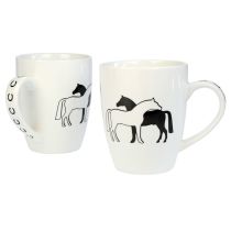 Tasse / Kaffeebecher Zwei Pferde