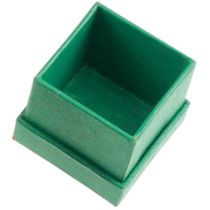 Schmuckschachtel, grün, 3,5 x 3,5 cm