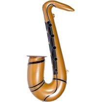 Saxophon aufblasbar - goldfarben 54 cm - Funartikel