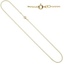 Ankerkette 585 Gelbgold 1,2 mm 45 cm Gold Kette Halskette Federring