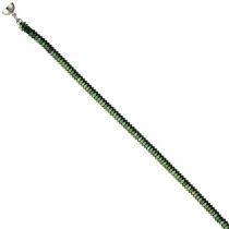 Collier Edelsteinkette Hämatin grün 45 cm Halskette Kette