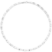 Collier Halskette 925 Silber 154 Zirkonia 45 cm 5,3 mm breit Kette