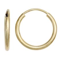 Creolen rund 585 Gelbgold 1,8 mm breit Ohrringe