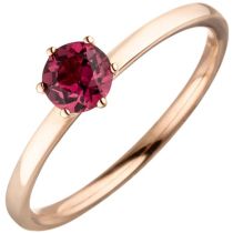 Damen Ring 585 Gold Rotgold 1 Rhodolith