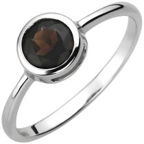 Damen Ring 925 Sterling Silber 1 Rauchquarz