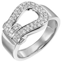 Damen Ring 925 Sterling Silber 55 Zirkonia, 12 mm breit