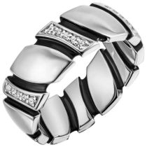 Damen Ring 925 Sterling Silber mit 30 Zirkonia