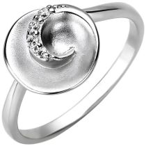 Damen Ring 925 Sterling Silber mit 4 Zirkonia