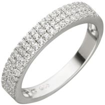 Damen Ring 925 Sterling Silber mit 69 Zirkonia