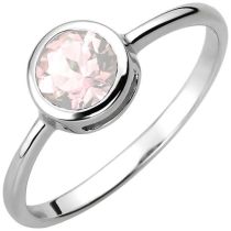 Damen Ring 925 Sterling Silber, 1 Rosenquarz