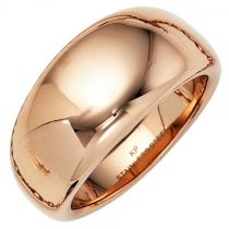 Damen Ring breit Edelstahl rotgold farben beschichtet Größe 50