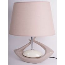 Exklusive Lampe in Creme Braun, 44 cm