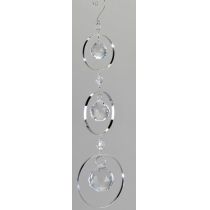 Exklusiver Dekohänger aus Metall mit Acryl Kristall Kugeln, 26 cm