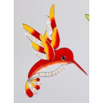Fensterschmuck Eisvogel Tiffany orange, 25 cm