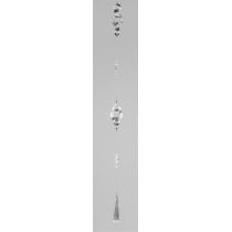 formano Girlande Metallkreise mit Acrylkristallzapfen, klar silber, 136 cm