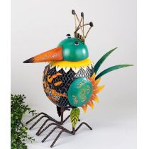 formano Windlicht Vogel aus Sunshine Metall mit grünem Kopf, 38 cm