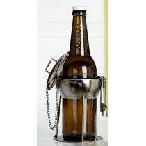 GILDE Bierflaschenhalter aus lackiertem Metall, 13,5 x 13,5 x 15 cm