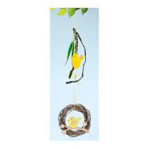 GILDE Dekokranz Weidenkranz aus Naturholz mit Vogel, 15 x 58 cm