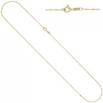 Haferkornkette 585 Gold Gelbgold 1,2 mm 45 cm Kette Halskette