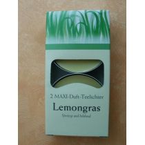 Maxi-Teelichter Lemongras 2 Stück