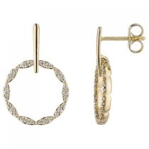 Ohrhänger 585 Gold Gelbgold 60 Diamanten Brillanten Ohrringe