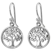 Ohrhänger Baum 925 Sterling Silber Ohrringe Silberohrringe