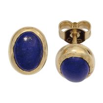 Ohrstecker 585 Gelbgold 2 Lapislazuli blau