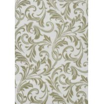 Deko-Stoff Ornamente beflockt khaki