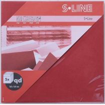 S-Line 5 Kuverts quadratisch Farbe: weinrot