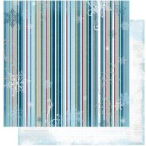 Scrapbooking-Papier: Midnight Frost Stripe, 30,5x30,5 cm, 190g/m²