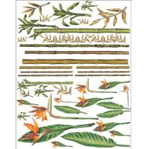 Soft-Paper 70x50cm Bamboos & Tropical Flowers