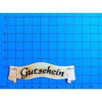 Banner "Gutschein" und viele andere Schriftzüge ausgeschnitten