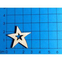 Stern mit Stern ohne Loch 30 mm