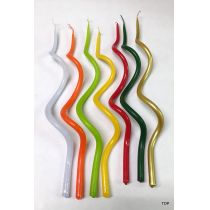 4 Kerzen gedrehte formschöne Bleistiftkerze in verschiedenen Farben günstig